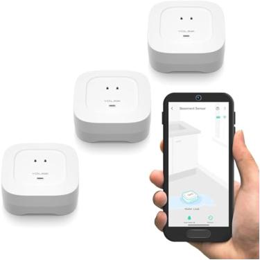 Imagem de YoLink Water Leak Sensor 4 with 105dB Audio Alarm 3-Pack, SMS/Text, Email & Push Notifications, Freeze Warning, LoRa Up to 1/4 Mile Open-Air Range, w/Alexa, IFTTT, Hub Required!