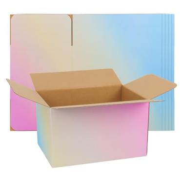 Imagem de TryDrem Caixas De Remessa Coloridas Fofas, Caixas De Embalagem Para Presente De 10 X 7 X 6 Polegadas, Pacote Com 30