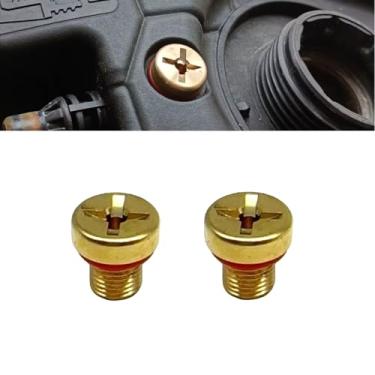 Imagem de 2 peças Parafuso de sangramento do tanque de expansão do refrigerador do radiador plugue do reservatório com anel de vedação de borracha compatível com X1, X3, X5, Z3, Z4, 325i Substituir 17111712788