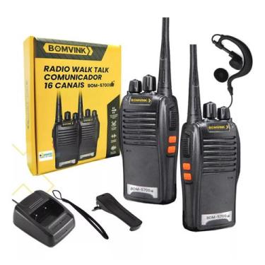 Imagem de Kit 2 Rádios Walk Talk Comunicador 16ch Ht Uhf 400-470mhz - LF PRESENT