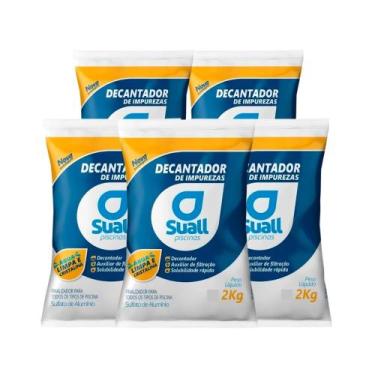 Imagem de Kit 05 sulfato de aluminio para piscina 2kg cada - SUALL