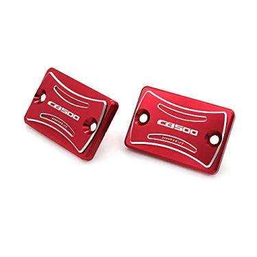 Imagem de crazy sport Tampa do reservatório de freio dianteiro e traseiro serve para tampa de fluido do cilindro mestre de motocicleta CB500X CB 500X CB500 CB500F 2013-2018 (vermelha)