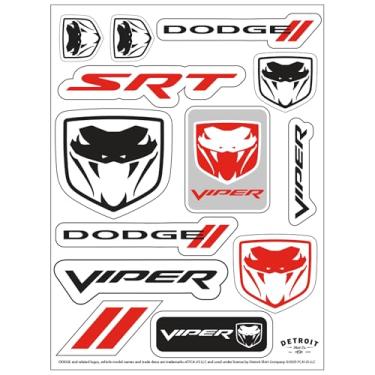Imagem de Detroit Shirt Company Dodge Viper Fangs 13 adesivos folha de decalque | 15,2 cm x 20,3 cm vinil interno/externo | Feito nos EUA decalques destacáveis