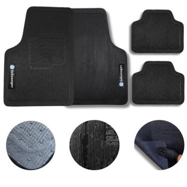 Imagem de Tapete automotivo Universal Volkswagen Luxo Emborrachado Premium 4 Peç