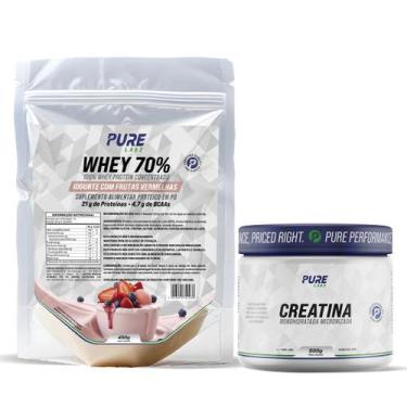 Imagem de Kit Whey Protein 70% Concentrado 450g + Creatina 500g Pure - Pure Athl