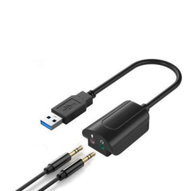 Imagem de Cabo adaptador usb 3.0 para p2 femea fone/microfone gvbrasil cov.35601
