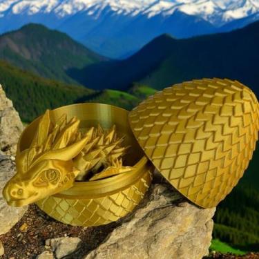 Imagem de Kit Dragão Articulado + Ovo De Dragão Exclusivo E Decorativo - FLEX3D,