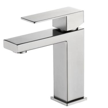 Imagem de Torneira de Banheiro Lavabo Misturador Monocomando Aço Inox 304 Escova