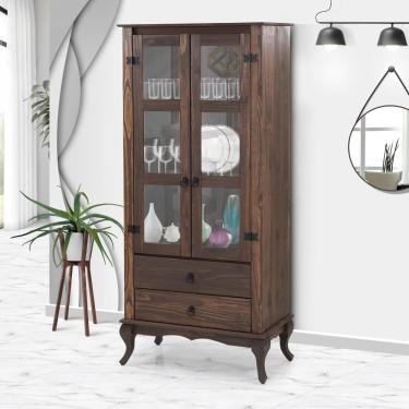 Imagem de Cristaleira Rustica Imbuia D112 Denk