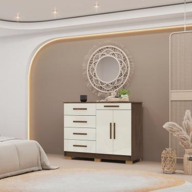 Imagem de Cômoda Sapateira 5 Gavetas 2 Portas Cannes