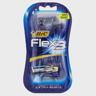 Imagem de Aparelho de barbear bic flex 3 leve 4 pague 3