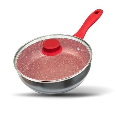 Imagem de Panela Philco Redstone com Tampa de Vidro 2,7 Litros Cinza com Vermelho PPH240APR