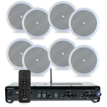 Imagem de Kit Som Ambiente Bluetooth Area Gourmet Conexão Tv Optical Spotify Usb