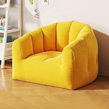 Imagem de JOEUQK Capa para cadeira de pufe de algodão grosso único/2 lugares secionais capa de pufe sem enchimento pufe pufe puff sofá espreguiçadeira sofá cama lavável móveis sala de estar
