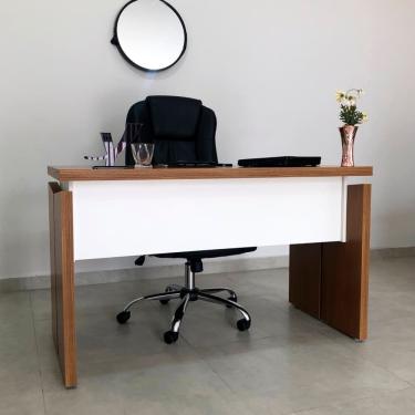 Imagem de Mesa  Artany Operacional 1250 - Y37 - Freijó/Branco 6298