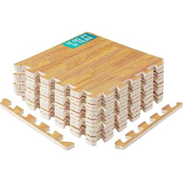 Imagem de Yes4All Tapetes interligados de espuma para exercícios com borda – Tapetes interligados para equipamentos de academia – Pisos interligados em EVA (30 metros quadrados, preto)