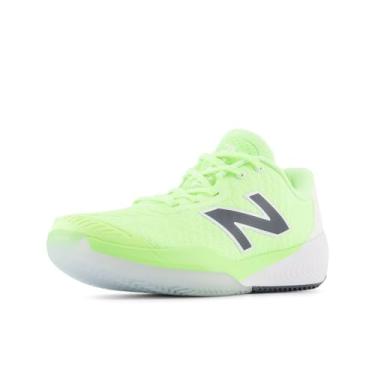 Imagem de New Balance Tênis feminino FuelCell 996v5 de argila, Verde-limão descolorido/branco/grafite, 5 Wide