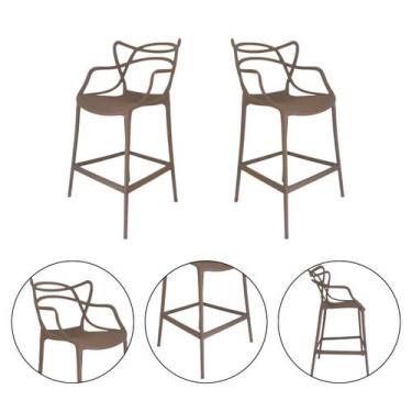 Imagem de Kit 2 Banquetas Allegra Área Externa Leve Portátil s/ Montar - Simple 