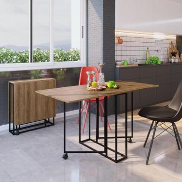 Imagem de Mesa Dobrável Industrial 75x142cm P1003 Preto Mel - Placa e Ponto