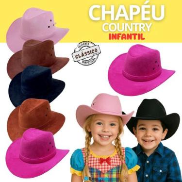 Imagem de Chapéu Country Infantil Criança Cowboy Festa Junina São João Rodeio Ba