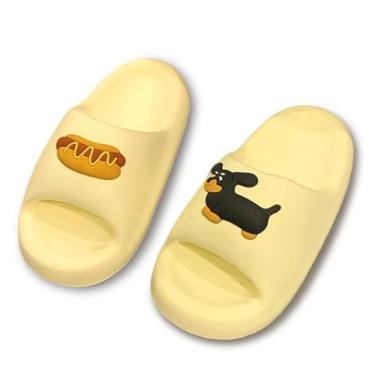Imagem de V OPXIN Chinelos de travesseiro Dachshund para mulheres e homens, sola grossa macia verão bonito chinelos de cachorro, antiderrapante, secagem rápida, banheiro, chuveiro, spa, piscina, academia, casa