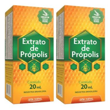 Imagem de Kit 2 Extrato de Própolis Verde 20ml cada, em gotas  Arte Nativa