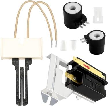 Imagem de Kit de reparo de secadora contém 279311 Igniter 279834 bobina de válvula de gás 338906 sensor de chama adequado para secadores a gás Kenmore Whirlpool Maytag