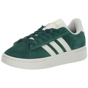 Imagem de adidas Tênis feminino Grand Court Alpha, Verde colegiado/branco/dourado metálico, 6.5