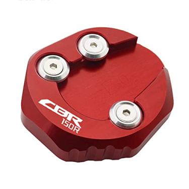 Imagem de Acc-Creativity Suporte de pé de motocicleta com ampliador lateral para placa de extensão compatível com HONDA CBR150R 2016-2018 (vermelho)