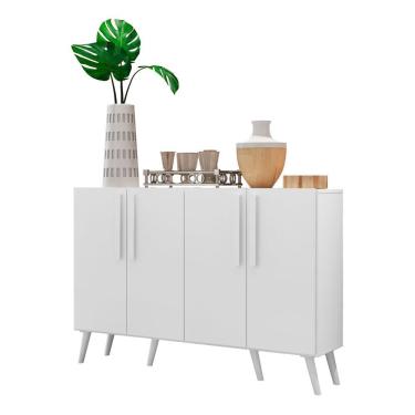 Imagem de Aparador Buffet 4 Portas Retrô Viena V3606 Branco Branco