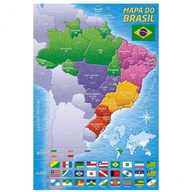 Imagem de Puzzle 200 Peças - Grow - Mapa Do Brasil