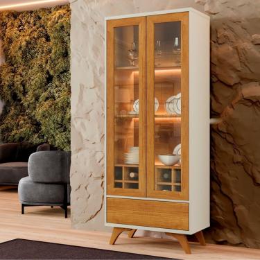 Imagem de Cristaleira Reflecta 2 Portas Mavaular Off White-naturalle