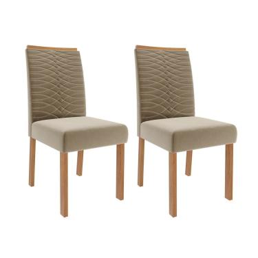 Imagem de Jogo Com 02 Cadeiras Clarice Wood Ii Madeira-joli