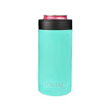 Imagem de JOVIAL Refrigerador De Latas Com Isolamento A Vácuo 16 Oz, Parede Dupla Aço Inoxidável Para Todas As Cerveja/Refrigerante 473 Ml, Isolador/Suporte Refrigerante/Cerveja/Bebida, Cooler, Manga (16 Oz/4