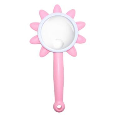 Imagem de Rongon Lupa De Leitura Portátil Para Crianças, Estudantes, Lente Rosa 10X, Livros, Exploração, Carimbos, Mapa, Inspeção (Rosa)