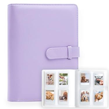 Imagem de Hearoo Mini Álbum De Fotos Com 128 Bolsos Para Câmeras Fujifilm Instax, Polaroid Snap, Z2300, Instantâneas Socialmatic E Impressora Zip (Roxo)