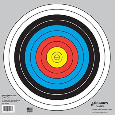 Imagem de Longbow Targets Alvos De Arco E Flecha 40 Cm 80 Da (Pacote Com 20, Cm/Aprox. 17 Pol. (10 Argolas))