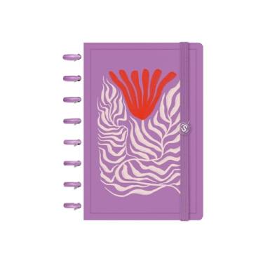Imagem de Caderno de Disco ISCOOL Pequeno Flore(Ser) Raiz Lilás