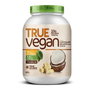 Imagem de Proteína vegana true vegan 837g chocolate branco c/ coco - true source