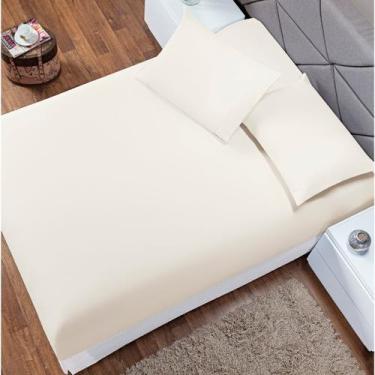 Imagem de Lençol King Size com Elástico 1 Peça Soft Antiácaro 100% Poliéster 180