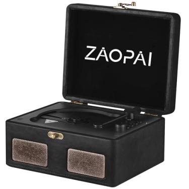 Imagem de Tocador de CD Portátil com bluetooth e USB, 2200mAH Bateria de Grande Capacidade, Toca Discos para Reuniões de Família e Amigos (Preto)