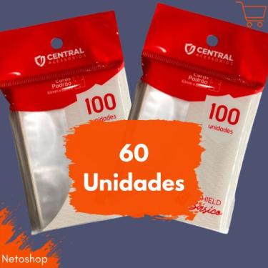Imagem de Protetor de Cartas Sleeve Central Shield 63 x 88mm Padrão Básico Trans