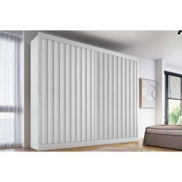 Imagem de Guarda Roupa Casal 2 Portas de Correr e 4 Gavetas Atlanta Branco - Eur