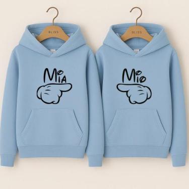 Imagem de Moletom Canguru Mio Mia Frases Meme Casal Namorados Presente Par Amigo