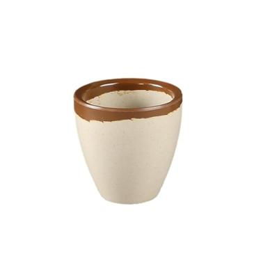 Imagem de TROSIQUANJIA Tigela de porcelana de imitação delicada de cor sólida simples antiqueda e resistente a altas temperaturas - copo de água fosco de 7,6 cm