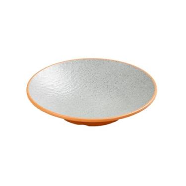 Imagem de Prato de porcelana de imitação simples e requintada de cor sólida estilo nórdico - disco profundo com padrão de pedra de 30,5 cm