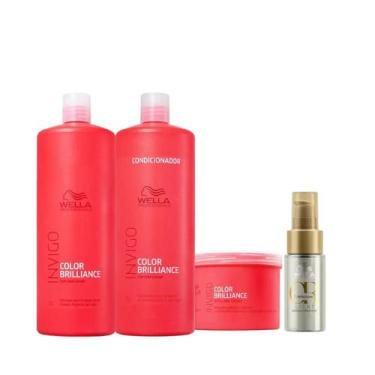 Imagem de Wella Brilliance Sh 1000ml + Cond 1000ml + Masc 500ml + Oleo Light 30m