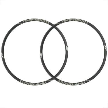 Imagem de Par aro 29 Vzan Mtb Xc Overland 28 Furos Preto Sem Ilhos Bicicleta bike Tubeless Dh Preto Aluminio