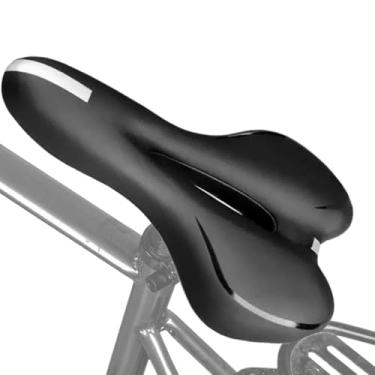 Imagem de Selim para Bicicleta,Almofada de Selim Larga em Silicone para Bicicleta - Impermeável E Ventilado Com Faixa Refletora, Acessórios De Ciclismo Para Homens, Mulheres E Crianças