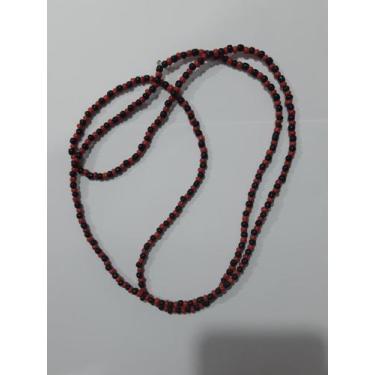 Imagem de Guia Vermelha com Preta - Exu E Pomba gira - Umbanda Candomblé - oyake